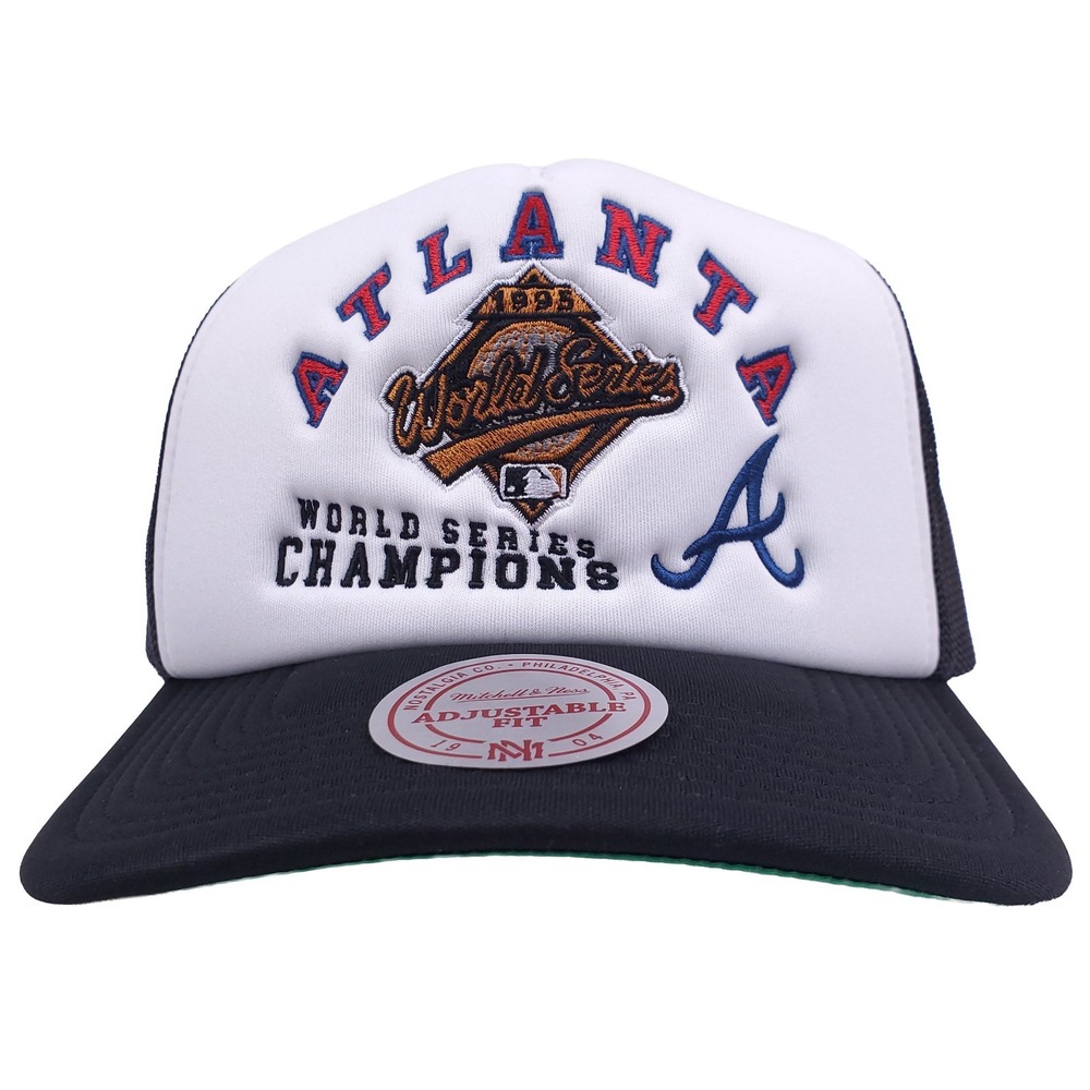 Atlanta Braves Mitchell & Ness MLB Trucker Hat Cap 95th World Series Art NWT